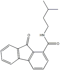 N1-isopentyl-9-oxo-9H-1-fluorenecarboxamide 结构式