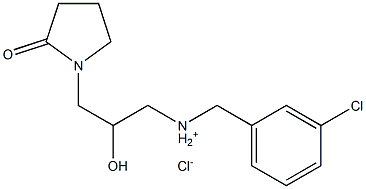 N-(3-chlorobenzyl)-2-hydroxy-3-(2-oxo-1-pyrrolidinyl)-1-propanaminium chloride 结构式