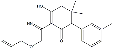 2-[(allyloxy)ethanimidoyl]-3-hydroxy-5,5-dimethyl-6-(3-methylphenyl)-2-cyclohexen-1-one 结构式