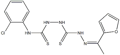 N-(2-chlorophenyl)-2-({2-[(Z)-1-(2-furyl)ethylidene]hydrazino}carbothioyl)-1-hydrazinecarbothioamide 结构式