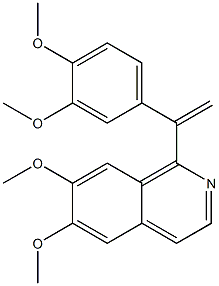 1-[1-(3,4-dimethoxyphenyl)vinyl]-6,7-dimethoxyisoquinoline 结构式