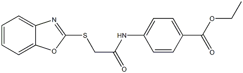 ethyl 4-{[2-(1,3-benzoxazol-2-ylthio)acetyl]amino}benzoate 结构式