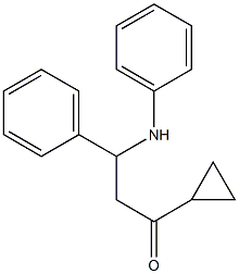 3-anilino-1-cyclopropyl-3-phenylpropan-1-one 结构式