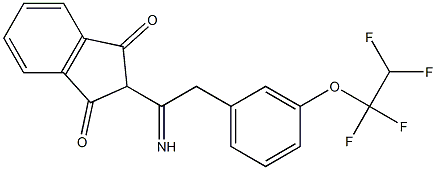 2-{[3-(1,1,2,2-tetrafluoroethoxy)phenyl]ethanimidoyl}-1H-indene-1,3(2H)-dione 结构式