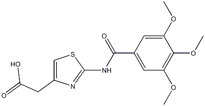2-{2-[(3,4,5-trimethoxybenzoyl)amino]-1,3-thiazol-4-yl}acetic acid 结构式