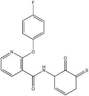 2-(4-fluorophenoxy)-N-(2-oxotetrahydro-3-thiophenyl)nicotinamide 结构式