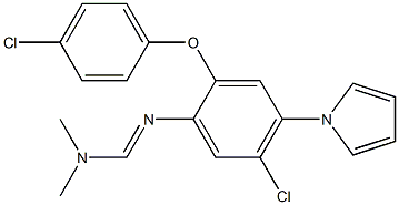 N'-[5-chloro-2-(4-chlorophenoxy)-4-(1H-pyrrol-1-yl)phenyl]-N,N-dimethyliminoformamide 结构式