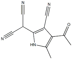 2-(4-acetyl-3-cyano-5-methyl-1H-pyrrol-2-yl)malononitrile 结构式