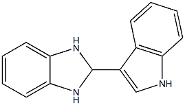 2-(1H-indol-3-yl)-2,3-dihydro-1H-benzo[d]imidazole 结构式