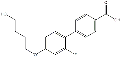 2'-fluoro-4'-(4-hydroxybutoxy)[1,1'-biphenyl]-4-carboxylic acid 结构式