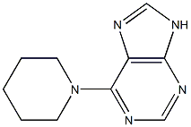 6-piperidino-9H-purine 结构式
