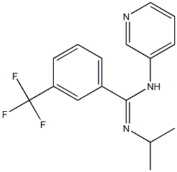 N'-isopropyl-N-(3-pyridinyl)-3-(trifluoromethyl)benzenecarboximidamide 结构式