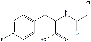 2-[(2-chloroacetyl)amino]-3-(4-fluorophenyl)propanoic acid 结构式