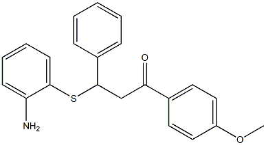 3-[(2-aminophenyl)thio]-1-(4-methoxyphenyl)-3-phenylpropan-1-one 结构式