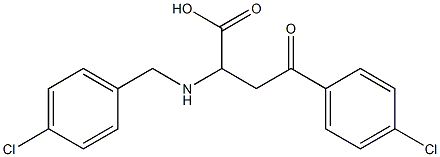 2-[(4-chlorobenzyl)amino]-4-(4-chlorophenyl)-4-oxobutanoic acid 结构式