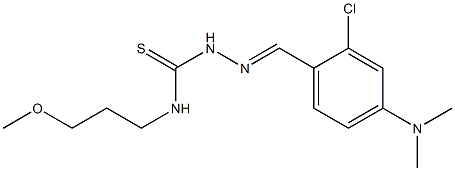 N1-(3-methoxypropyl)-2-[2-chloro-4-(dimethylamino)benzylidene]hydrazine-1-carbothioamide 结构式