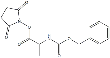 2,5-dioxotetrahydro-1H-pyrrol-1-yl 2-{[(benzyloxy)carbonyl]amino}propanoate 结构式