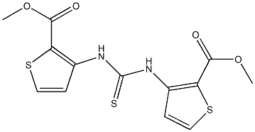 methyl 3-[({[2-(methoxycarbonyl)-3-thienyl]amino}carbothioyl)amino]thiophene-2-carboxylate 结构式