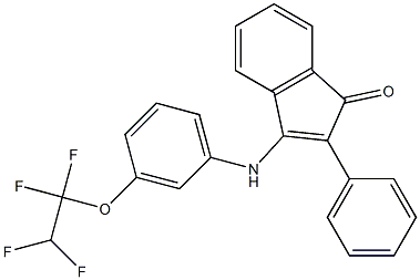 2-phenyl-3-[3-(1,1,2,2-tetrafluoroethoxy)anilino]-1H-inden-1-one 结构式