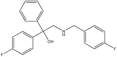 2-[(4-fluorobenzyl)amino]-1-(4-fluorophenyl)-1-phenyl-1-ethanol 结构式