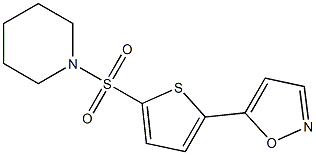 1-{[5-(5-isoxazolyl)-2-thienyl]sulfonyl}piperidine 结构式