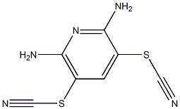 2,6-diamino-5-(cyanothio)pyridin-3-yl thiocyanate 结构式