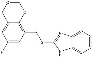 2-{[(6-fluoro-4H-1,3-benzodioxin-8-yl)methyl]thio}-1H-benzo[d]imidazole 结构式