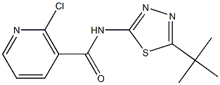 N-[5-(tert-butyl)-1,3,4-thiadiazol-2-yl]-2-chloronicotinamide 结构式