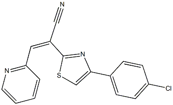 2-[4-(4-chlorophenyl)-1,3-thiazol-2-yl]-3-(2-pyridyl)acrylonitrile 结构式