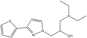 1-(diethylamino)-3-[3-(2-thienyl)-1H-pyrazol-1-yl]propan-2-ol 结构式