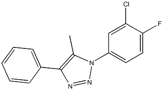 1-(3-chloro-4-fluorophenyl)-5-methyl-4-phenyl-1H-1,2,3-triazole 结构式