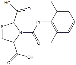 3-[(2,6-dimethylanilino)carbonyl]-1,3-thiazolane-2,4-dicarboxylic acid 结构式