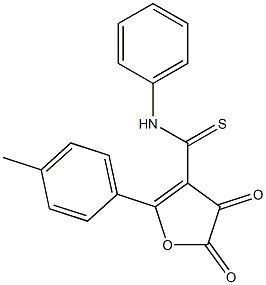 N3-phenyl-2-(4-methylphenyl)-4,5-dioxo-4,5-dihydrofuran-3-carbothioamide 结构式