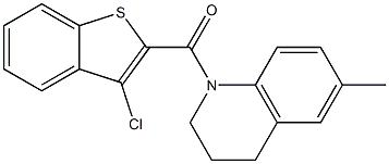 (3-chlorobenzo[b]thiophen-2-yl)(6-methyl-1,2,3,4-tetrahydroquinolin-1-yl)methanone 结构式