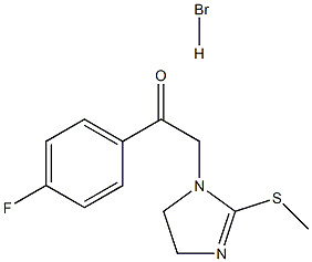 1-(4-fluorophenyl)-2-[2-(methylthio)-4,5-dihydro-1H-imidazol-1-yl]ethan-1-one hydrobromide 结构式