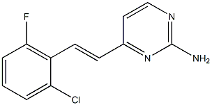 4-(2-chloro-6-fluorostyryl)pyrimidin-2-amine 结构式