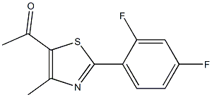 1-[2-(2,4-difluorophenyl)-4-methyl-1,3-thiazol-5-yl]ethan-1-one 结构式