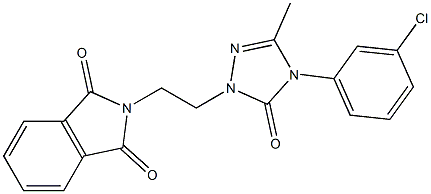2-{2-[4-(3-chlorophenyl)-3-methyl-5-oxo-4,5-dihydro-1H-1,2,4-triazol-1-yl]ethyl}-1H-isoindole-1,3(2H)-dione 结构式