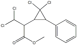 methyl 3,3-dichloro-2-(2,2-dichloro-3-phenylcyclopropyl)propanoate 结构式