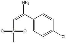 1-(4-chlorophenyl)-2-(methylsulfonyl)eth-1-en-1-amine 结构式