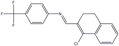 N-[(E)-(1-chloro-3,4-dihydro-2-naphthalenyl)methylidene]-4-(trifluoromethyl)aniline 结构式