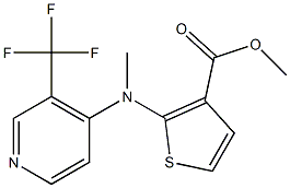 methyl 2-{methyl[3-(trifluoromethyl)-4-pyridinyl]amino}-3-thiophenecarboxylate 结构式