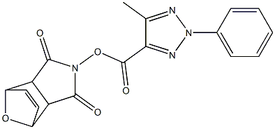 3,5-dioxo-10-oxa-4-azatricyclo[5.2.1.0~2,6~]dec-8-en-4-yl 5-methyl-2-phenyl-2H-1,2,3-triazole-4-carboxylate 结构式