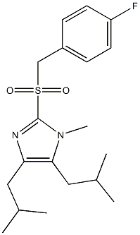 4,5-diisobutyl-1-methyl-1H-imidazol-2-yl 4-fluorobenzyl sulfone 结构式