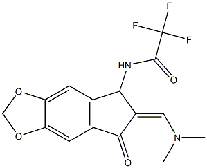 N-{6-[(Z)-(dimethylamino)methylidene]-7-oxo-5,7-dihydro-6H-indeno[5,6-d][1,3]dioxol-5-yl}-2,2,2-trifluoroacetamide 结构式