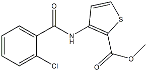 methyl 3-[(2-chlorobenzoyl)amino]thiophene-2-carboxylate 结构式