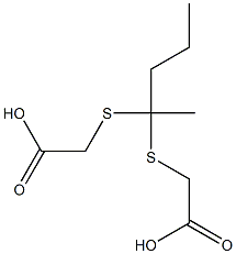 2-({1-[(carboxymethyl)thio]-1-methylbutyl}thio)acetic acid 结构式