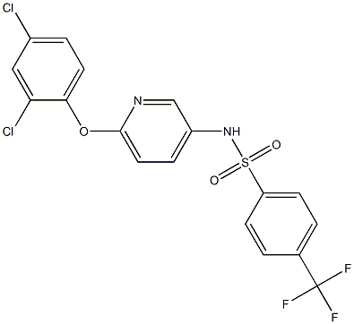 N1-[6-(2,4-dichlorophenoxy)-3-pyridyl]-4-(trifluoromethyl)benzene-1-sulfonamide 结构式