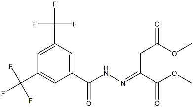 dimethyl 2-{2-[3,5-di(trifluoromethyl)benzoyl]hydrazono}succinate 结构式