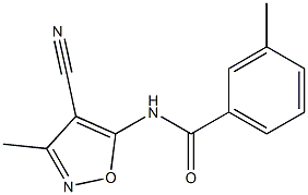 N-(4-cyano-3-methyl-5-isoxazolyl)-3-methylbenzenecarboxamide 结构式